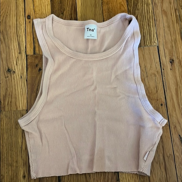 TNA | Tops | Tna Womens Pink Ribbed Cropped Tank Top | Poshmark
